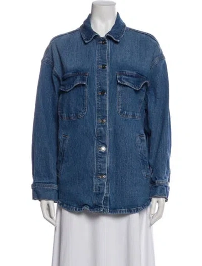 Pre-owned Favorite Daughter Denim Jacket In Blue