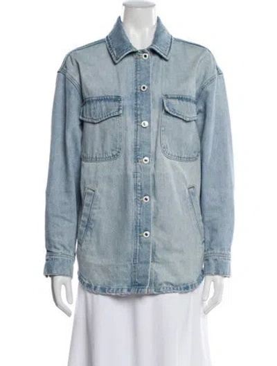 Pre-owned Favorite Daughter Denim Jacket In Blue