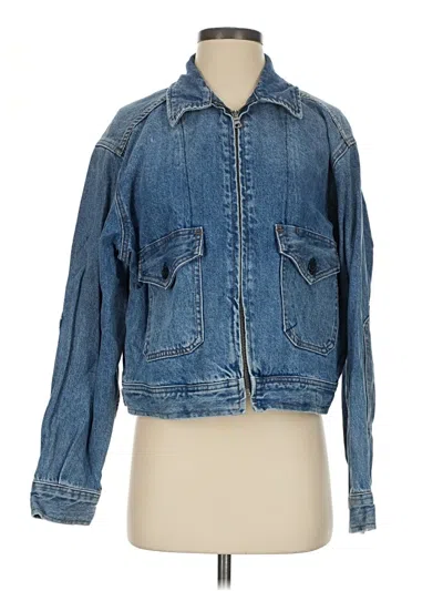 Pre-owned Favorite Daughter Denim Jacket In Blue