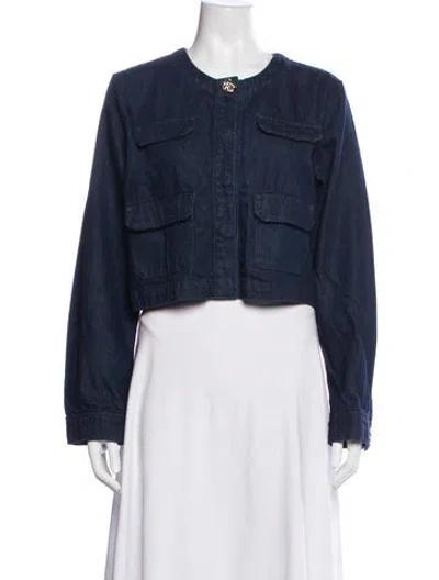 Pre-owned Favorite Daughter Denim Jacket In Blue
