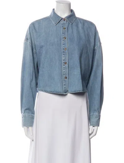 Pre-owned Favorite Daughter Denim Jacket In Blue