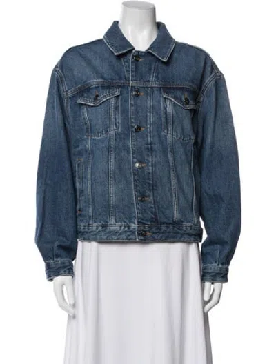 Pre-owned Favorite Daughter Denim Jacket In Blue
