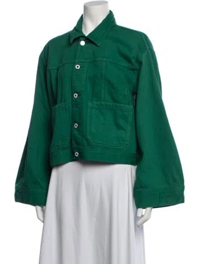 Pre-owned Favorite Daughter Denim Jacket W/ Tags In Green