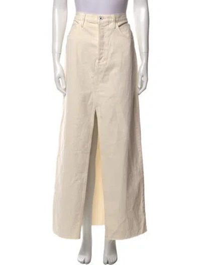 Pre-owned Favorite Daughter Distressed Accents Long Skirt In Neutral