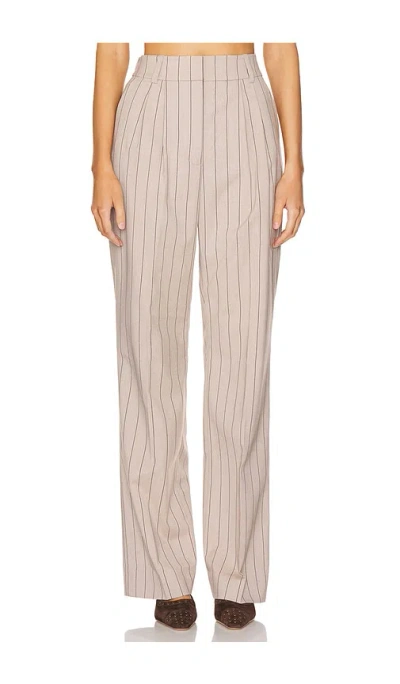 Favorite Daughter The Dream Favorite Pant In Natural Pinstripe