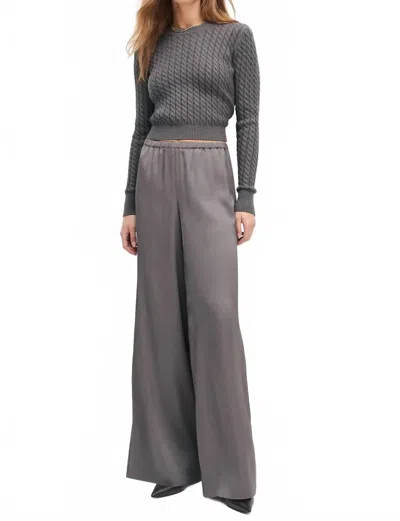 Favorite Daughter Effortless Wide Leg Pant In Grey Shadow In Gray