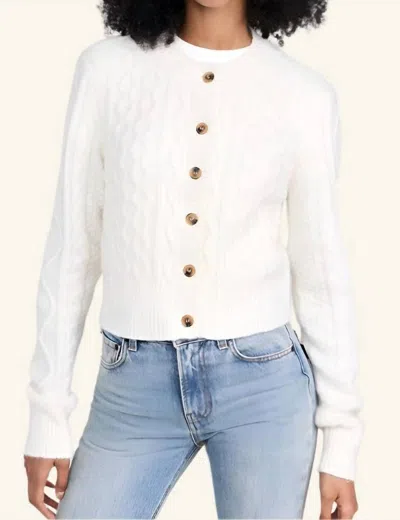 Favorite Daughter Eleanor Cardigan In White Froth In Multi