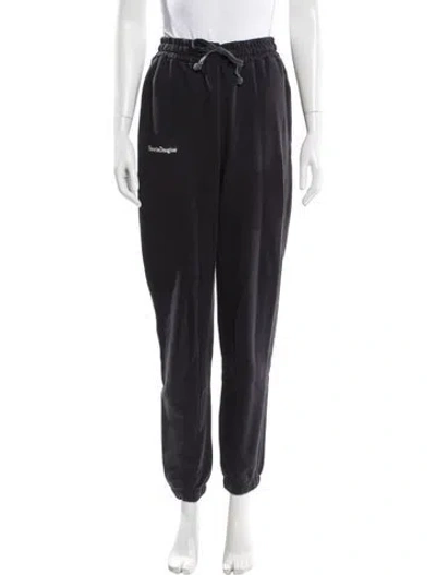 Pre-owned Favorite Daughter Embroidered Accent Sweatpants In Black