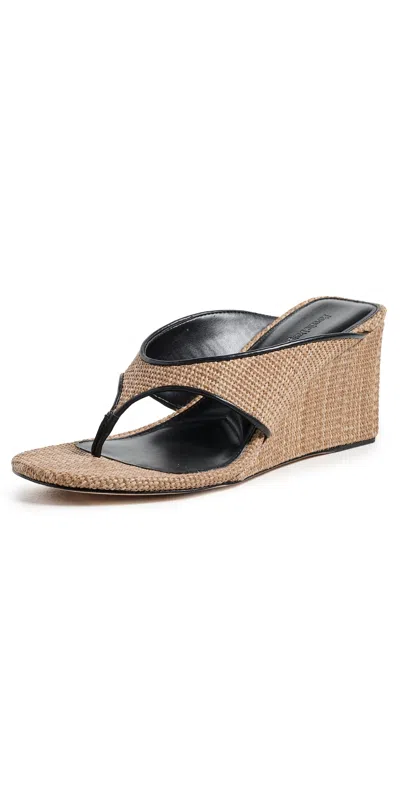 Favorite Daughter Emerson Too Sandals Dk Natural/black In Brown