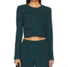 Favorite Daughter The Emily Houndstooth Crop Jacket In Multi
