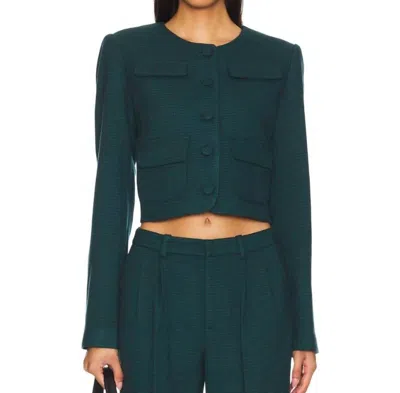 FAVORITE DAUGHTER EMILY JACKET IN JUNIPER HOUNDSTOOTH