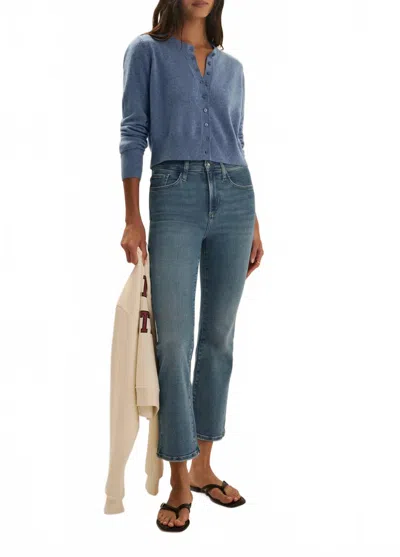 Favorite Daughter Erin Mid Rise Crop Bootcut Jeans In Gramercy In Blue