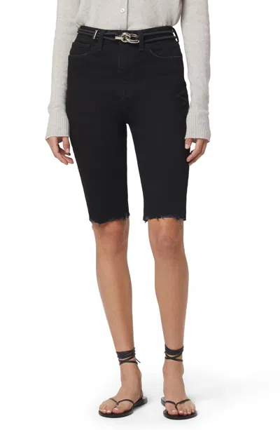 Favorite Daughter Eva Long Slim Denim Shorts In Portland In Multi