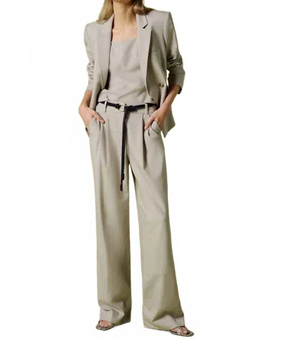 Favorite Daughter The Favorite Tailored Pant In Khaki In Multi