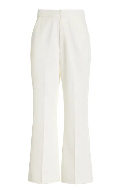Favorite Daughter Exclusive Phoebe Twill Cropped Flared-leg Pants In Ivory