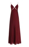 Favorite Daughter Exclusive The Blackberry Satin Maxi Dress In Red