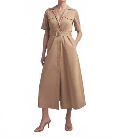 Favorite Daughter Expressing Myself Midi Dress In Macchiato In Brown