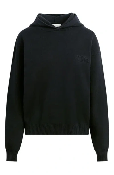 Favorite Daughter Fatigue Sisters Cotton & Cashmere Hoodie In Black