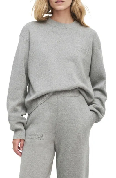 Favorite Daughter Fatigue Sisters Cotton & Cashmere Sweatshirt In Gray