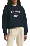 Favorite Daughter Favorite Aunt Graphic Sweatshirt In Navy