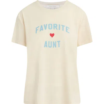 Favorite Daughter Favorite Aunt T-shirt In Gardenia W/baby B