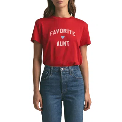 Favorite Daughter Favorite Aunt T-shirt In Haute Rouge