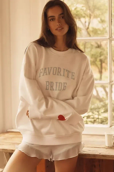 Favorite Daughter Favorite Bride Sweatshirt In White