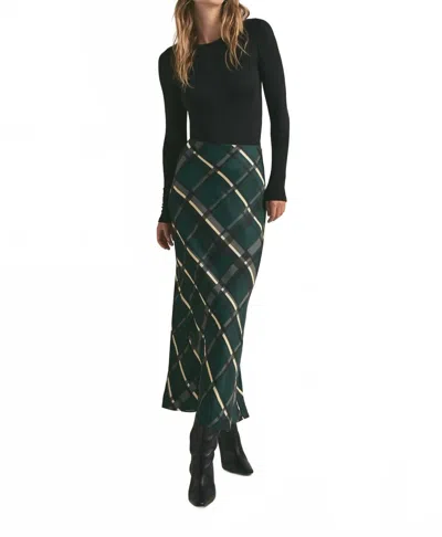 Favorite Daughter Favorite Plaid Maxi Skirt In Juniper Plaid In Black