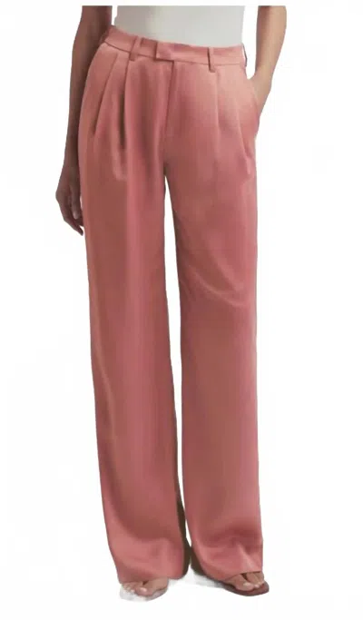 Favorite Daughter Favorite Satin Pants In Dusty Rose In Pink