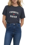 Favorite Daughter Favorite Sister Graphic T-shirt In Blue
