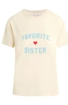 Favorite Daughter Favorite Sister Graphic T-shirt In Gardenia/baby Blue