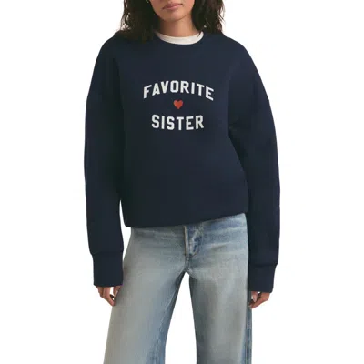 Favorite Daughter Favorite Sister Heart Logo Sweatshirt In Multi