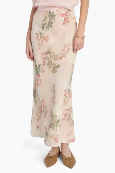 Favorite Daughter The Favorite Maxi Skirt In Light Peach Rose In Multi