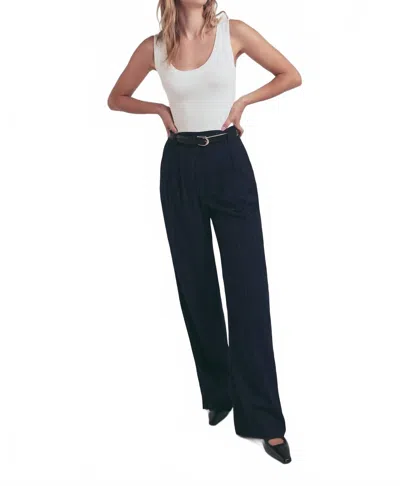 Favorite Daughter Favorite Wide Leg Pants In Navy In White