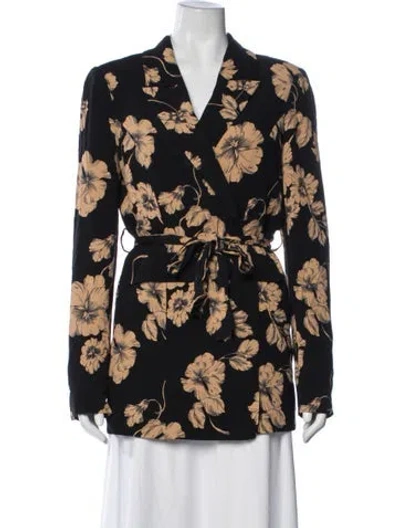 Pre-owned Favorite Daughter Floral Print Blazer In Multicolor