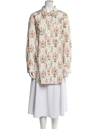 Pre-owned Favorite Daughter Floral Print Jacket In Neutral