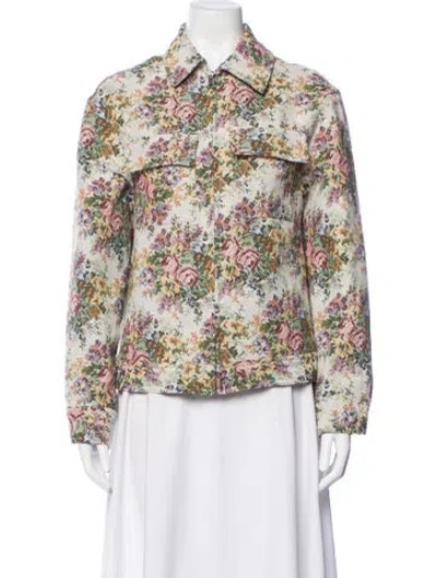 Pre-owned Favorite Daughter Floral Print Jacket W/ Tags In Multicolor