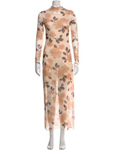 Pre-owned Favorite Daughter Floral Print Long Dress In Multi