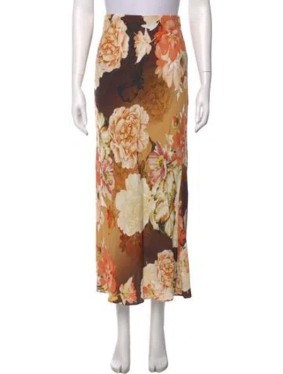 Pre-owned Favorite Daughter Floral Print Long Skirt In Multi
