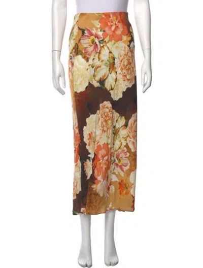 Pre-owned Favorite Daughter Floral Print Long Skirt In Multi