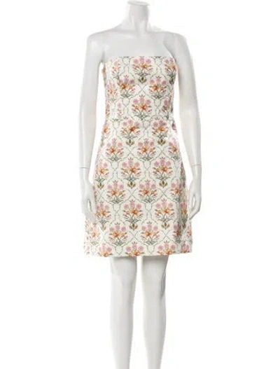 Pre-owned Favorite Daughter Floral Print Mini Dress W/ Tags In White