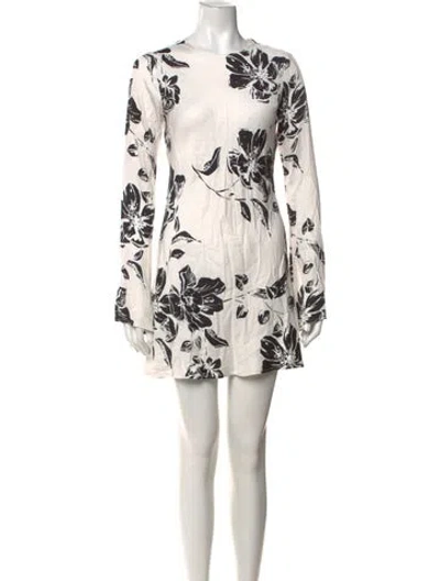 Pre-owned Favorite Daughter Floral Print Mini Dress W/ Tags In White