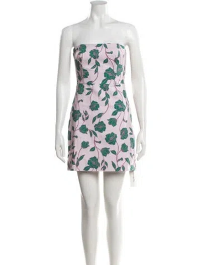 Pre-owned Favorite Daughter Floral Print Mini Dress In White