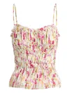 Favorite Daughter Floral-print Pleated Top In Multi
