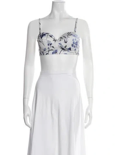 Pre-owned Favorite Daughter Floral Print Square Neckline Sports Bra In Multi