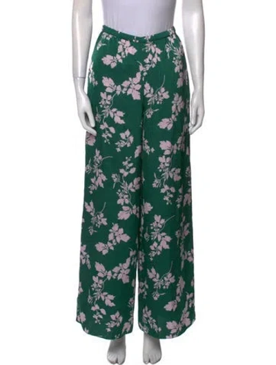 Pre-owned Favorite Daughter Floral Print Wide Leg Pants W/ Tags In Green