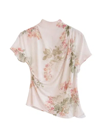 Favorite Daughter The Graceful High Mock Neck Top In Light Peach Rose In Neutral
