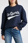 Favorite Daughter Go Sport Sweatshirt In Dark Navy