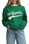 Favorite Daughter Go Sport Sweatshirt In Green/white