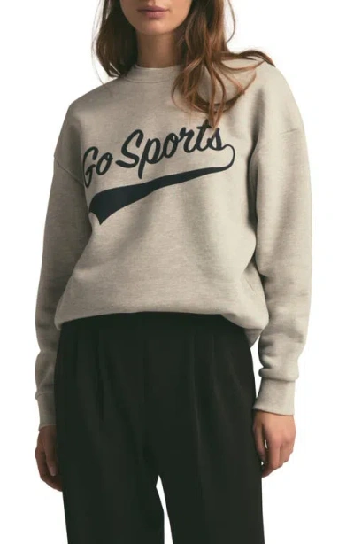 Favorite Daughter Go Sport Sweatshirt In Heather Grey